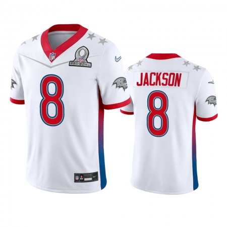 Nike Ravens #8 Lamar Jackson Men's NFL 2022 AFC Pro Bowl Game Jersey White