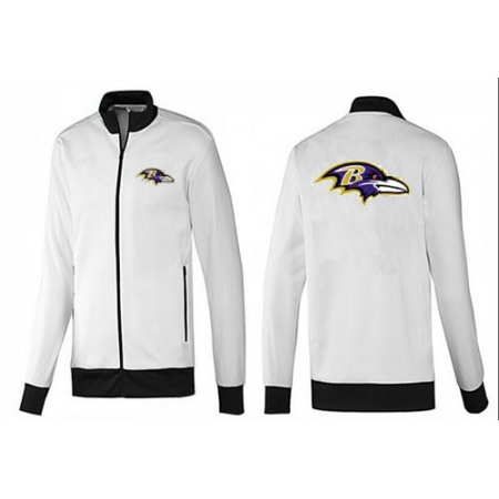NFL Baltimore Ravens Team Logo Jacket White_1