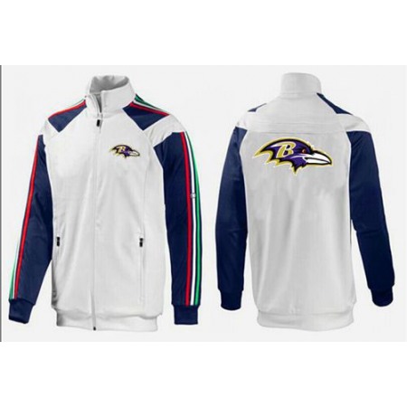 NFL Baltimore Ravens Team Logo Jacket White_2