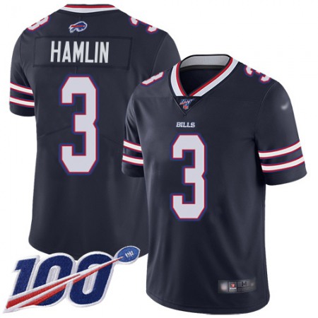 Nike Bills #3 Damar Hamlin Navy Men's Stitched NFL Limited Inverted Legend 100th Season Jersey