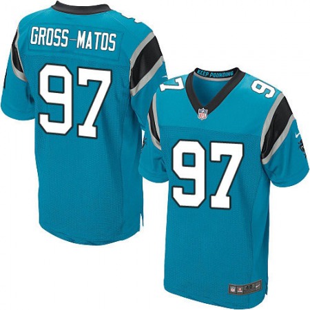 Nike Panthers #97 Yetur Gross-Matos Blue Alternate Men's Stitched NFL New Elite Jersey