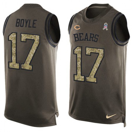 Nike Bears #17 Tim Boyle Green Men's Stitched NFL Limited Salute To Service Tank Top Jersey