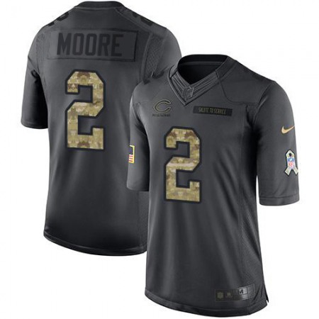 Nike Bears #2 D.J. Moore Black Men's Stitched NFL Limited 2016 Salute to Service Jersey