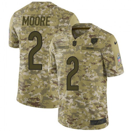 Nike Bears #2 D.J. Moore Camo Men's Stitched NFL Limited 2018 Salute To Service Jersey