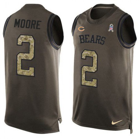 Nike Bears #2 D.J. Moore Green Men's Stitched NFL Limited Salute To Service Tank Top Jersey
