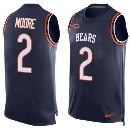 Nike Bears #2 D.J. Moore Navy Blue Team Color Men's Stitched NFL Limited Tank Top Jersey