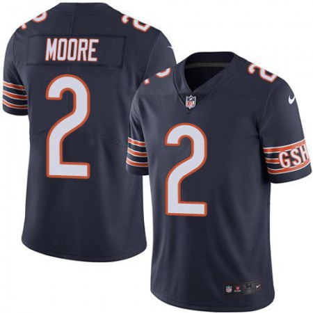 Nike Bears #2 D.J. Moore Navy Blue Team Color Men's Stitched NFL Vapor Untouchable Limited Jersey
