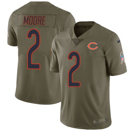 Nike Bears #2 D.J. Moore Olive Men's Stitched NFL Limited 2017 Salute To Service Jersey