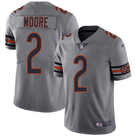 Nike Bears #2 D.J. Moore Silver Men's Stitched NFL Limited Inverted Legend Jersey