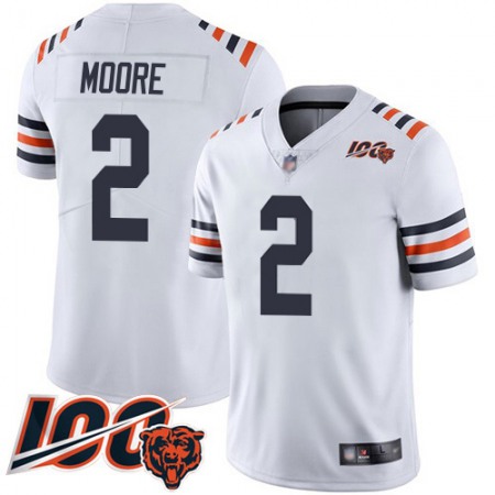 Nike Bears #2 D.J. Moore White Men's Stitched NFL 100th Season Vapor Limited Jersey