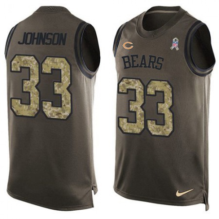 Nike Bears #33 Jaylon Johnson Green Men's Stitched NFL Limited Salute To Service Tank Top Jersey
