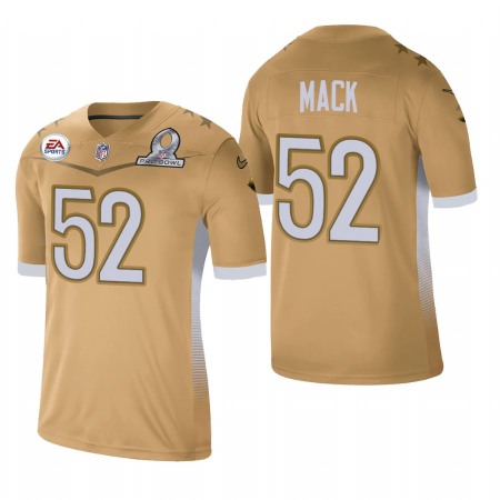 Chicago Bears #52 Khalil Mack 2021 NFC Pro Bowl Game Gold NFL Jersey
