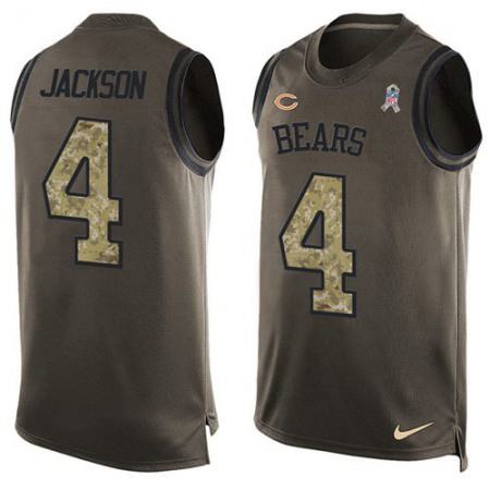 Nike Bears #4 Eddie Jackson Green Men's Stitched NFL Limited Salute To Service Tank Top Jersey
