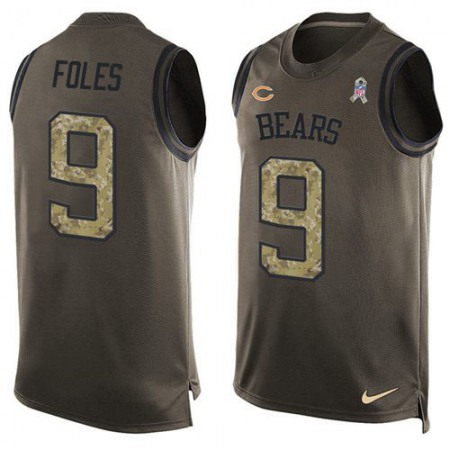 Nike Bears #9 Nick Foles Green Men's Stitched NFL Limited Salute To Service Tank Top Jersey