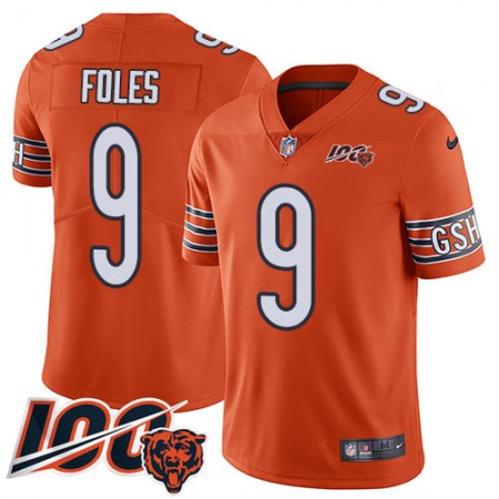 Nike Bears #9 Nick Foles Orange Men's Stitched NFL Limited Rush 100th Season Jersey