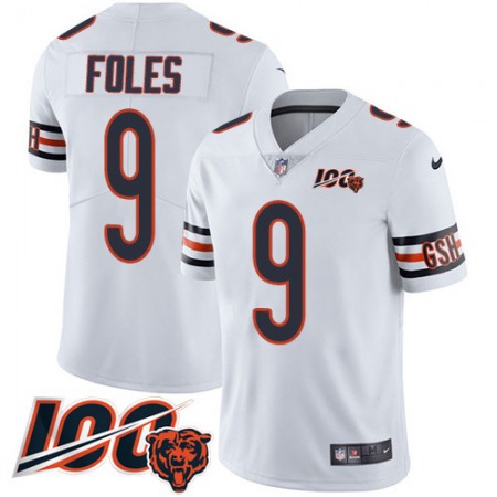 Nike Bears #9 Nick Foles White Men's Stitched NFL 100th Season Vapor Untouchable Limited Jersey
