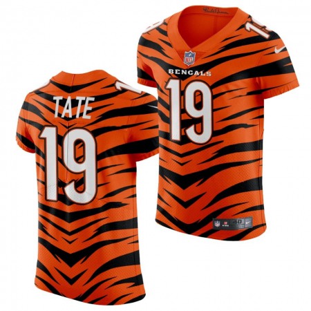Nike Bengals #19 Auden Tate Men's 2021-22 Orange City Edition Elite NFL Jersey