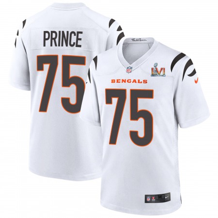 Cincinnati Bengals #75 Isaiah Prince White Super Bowl LVI Patch Nike Game Jersey