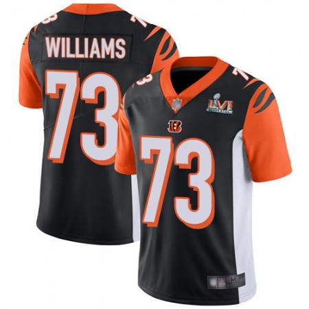 Nike Bengals #73 Jonah Williams Black Team Color Super Bowl LVI Patch Men's Stitched NFL Vapor Untouchable Limited Jersey