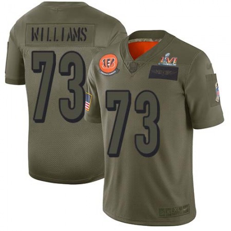 Nike Bengals #73 Jonah Williams Camo Super Bowl LVI Patch Men's Stitched NFL Limited 2019 Salute To Service Jersey