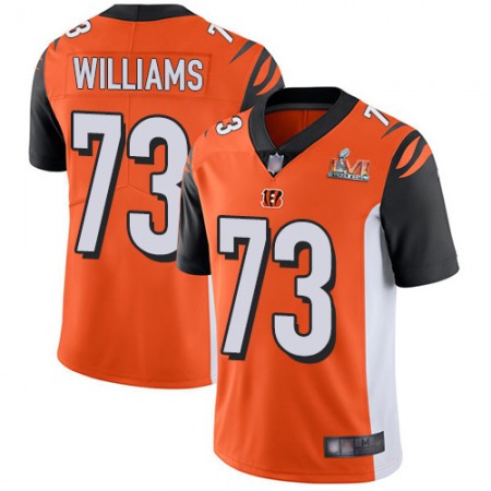 Nike Bengals #73 Jonah Williams Orange Alternate Super Bowl LVI Patch Men's Stitched NFL Vapor Untouchable Limited Jersey