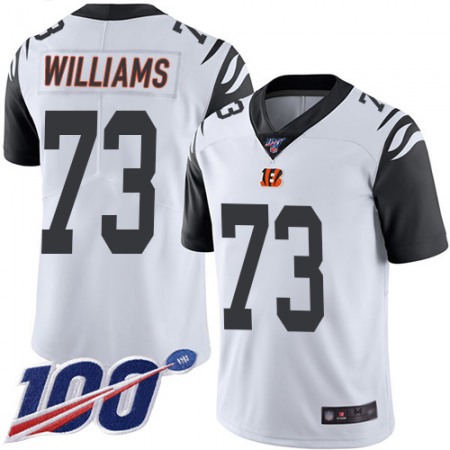 Nike Bengals #73 Jonah Williams White Men's Stitched NFL Limited Rush 100th Season Jersey