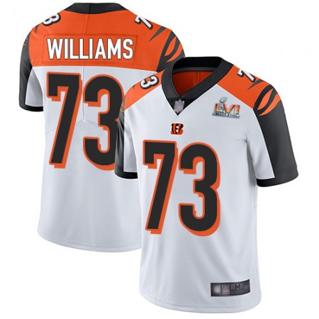 Nike Bengals #73 Jonah Williams White Super Bowl LVI Patch Men's Stitched NFL Vapor Untouchable Limited Jersey