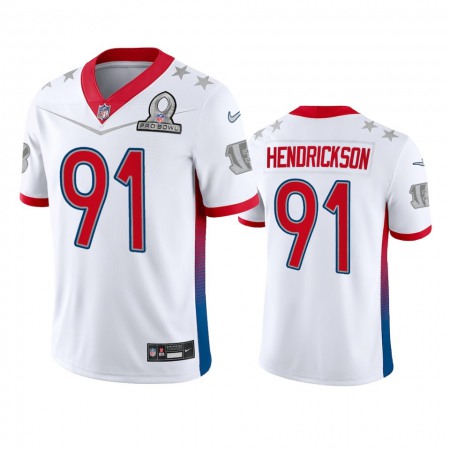 Nike Bengals #91 Trey Hendrickson Men's NFL 2022 AFC Pro Bowl Game Jersey White