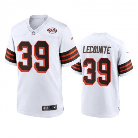 Men's Browns #39 Richard Lecounte Nike 1946 Collection Alternate Game Limited NFL Jersey - White