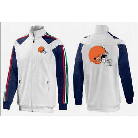 NFL Cleveland Browns Team Logo Jacket White_1