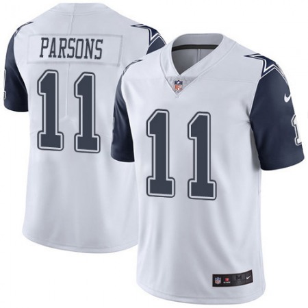 Nike Cowboys #11 Micah Parsons White Men's Stitched NFL Limited Rush Jersey