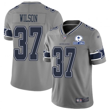 Nike Cowboys #37 Donovan Wilson Gray Men's Stitched With Established In 1960 Patch NFL Limited Inverted Legend Jersey