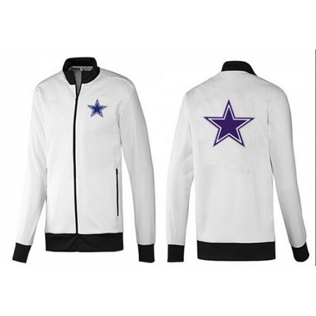 NFL Dallas Cowboys Team Logo Jacket White_1