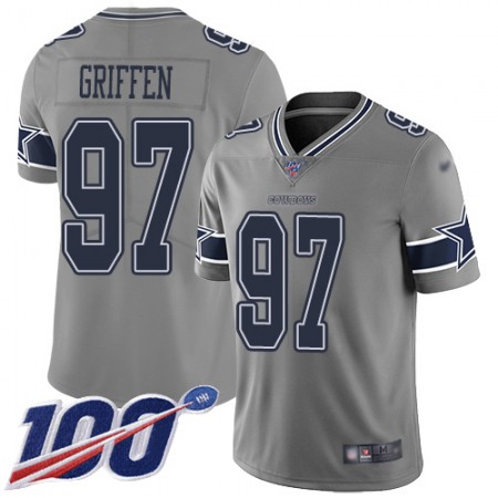 Nike Cowboys #97 Everson Griffen Gray Men's Stitched NFL Limited Inverted Legend 100th Season Jersey