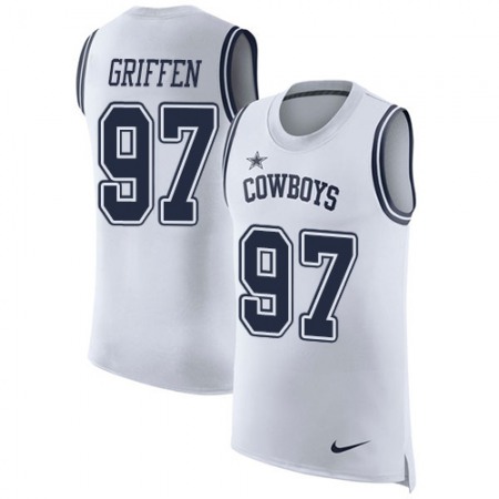 Nike Cowboys #97 Everson Griffen White Men's Stitched NFL Limited Rush Tank Top Jersey