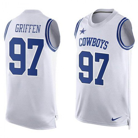 Nike Cowboys #97 Everson Griffen White Team Color Men's Stitched NFL Limited Tank Top Jersey