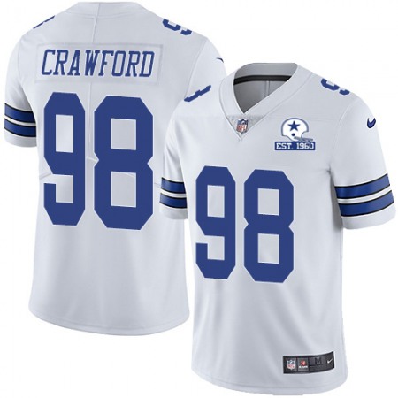Nike Cowboys #98 Tyrone Crawford White Men's Stitched With Established In 1960 Patch NFL Vapor Untouchable Limited Jersey