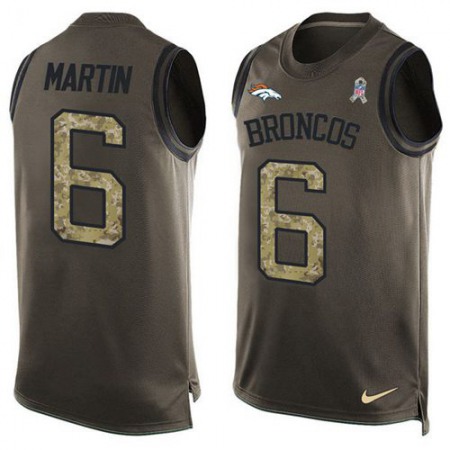 Nike Broncos #6 Sam Martin Green Men's Stitched NFL Limited Salute To Service Tank Top Jersey
