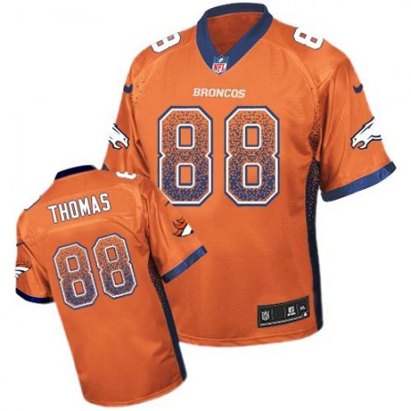 Nike Broncos #88 Demaryius Thomas Orange Team Color Men's Stitched NFL Elite Drift Fashion Jersey