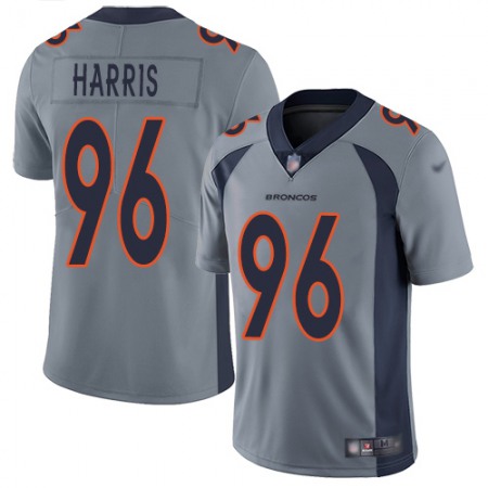 Nike Broncos #96 Shelby Harris Gray Men's Stitched NFL Limited Inverted Legend Jersey