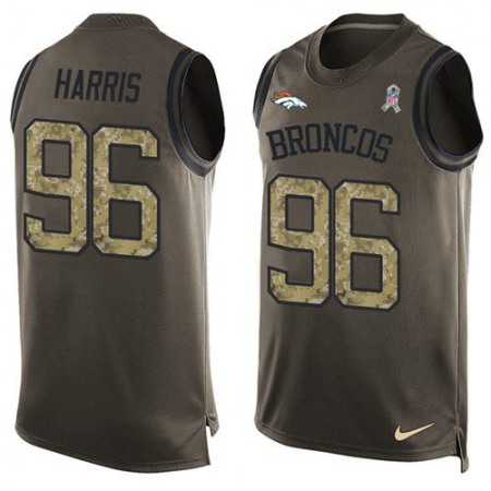 Nike Broncos #96 Shelby Harris Green Men's Stitched NFL Limited Salute To Service Tank Top Jersey