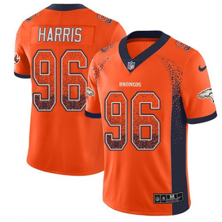 Nike Broncos #96 Shelby Harris Orange Team Color Men's Stitched NFL Limited Rush Drift Fashion Jersey