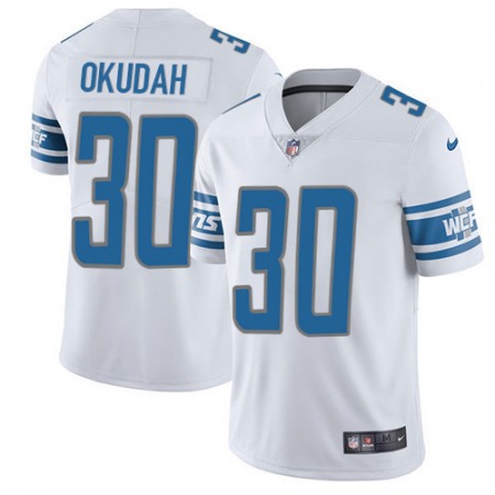 Nike Lions #30 Jeff Okudah White Men's Stitched NFL Vapor Untouchable Limited Jersey