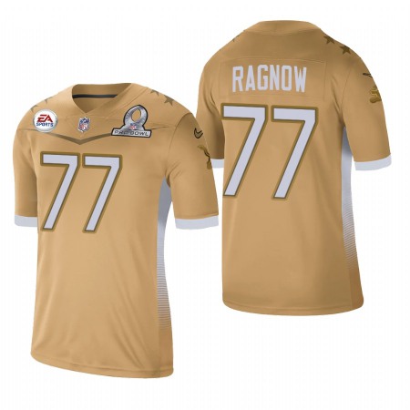 Detroit Lions #77 Frank Ragnow 2021 NFC Pro Bowl Game Gold NFL Jersey