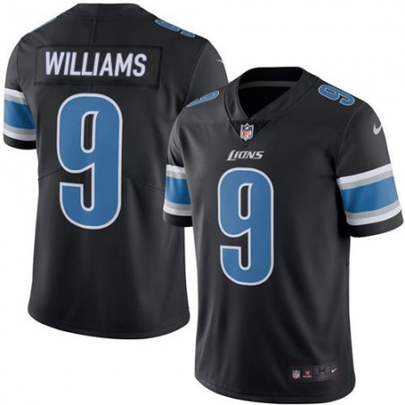 Nike Lions #9 Jameson Williams Black Men's Stitched NFL Limited 2016 Salute to Service Jersey