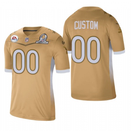 Detroit Lions Custom 2021 NFC Pro Bowl Game Gold NFL Jersey