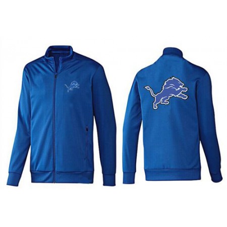 NFL Detroit Lions Team Logo Jacket Blue_1