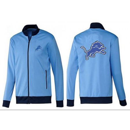NFL Detroit Lions Team Logo Jacket Light Blue_1