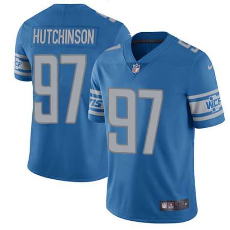 Nike Lions #97 Aidan Hutchinson Blue Team Color Men's Stitched NFL Vapor Untouchable Limited Jersey
