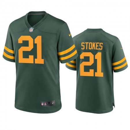 Green Bay Packers #21 Eric Stokes Men's Nike Alternate Game Player NFL Jersey - Green